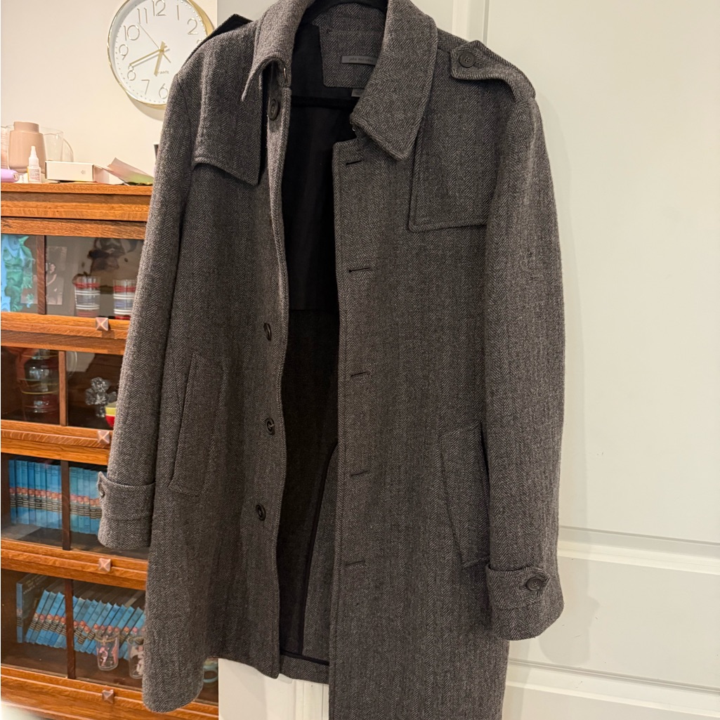 John Varvatos Charcoal Trench Coat
